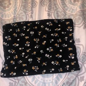 Floral Hollister Cropped Tube Top